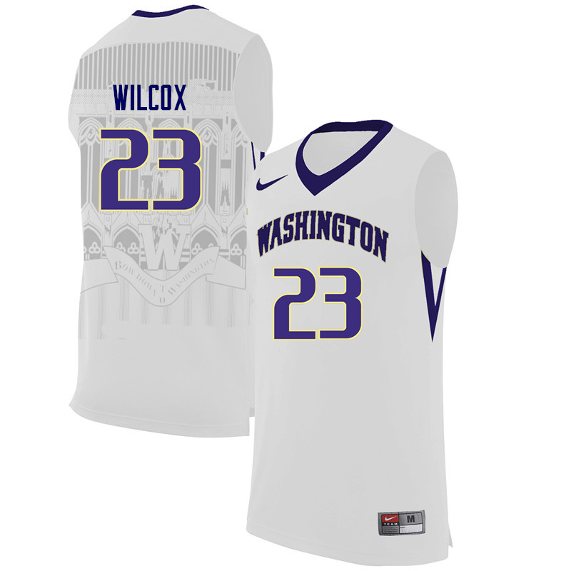 Men Washington Huskies #23 C.J. Wilcox College Basketball Jerseys Sale-White